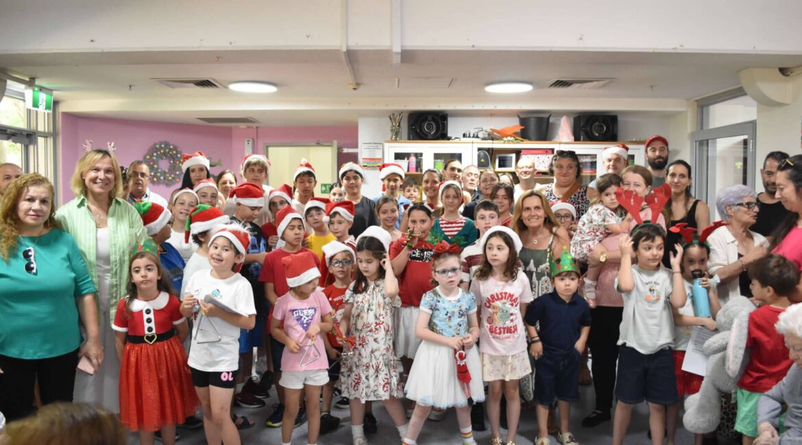 Greek school students bring Christmas cheer to Earlwood Aged Care Home