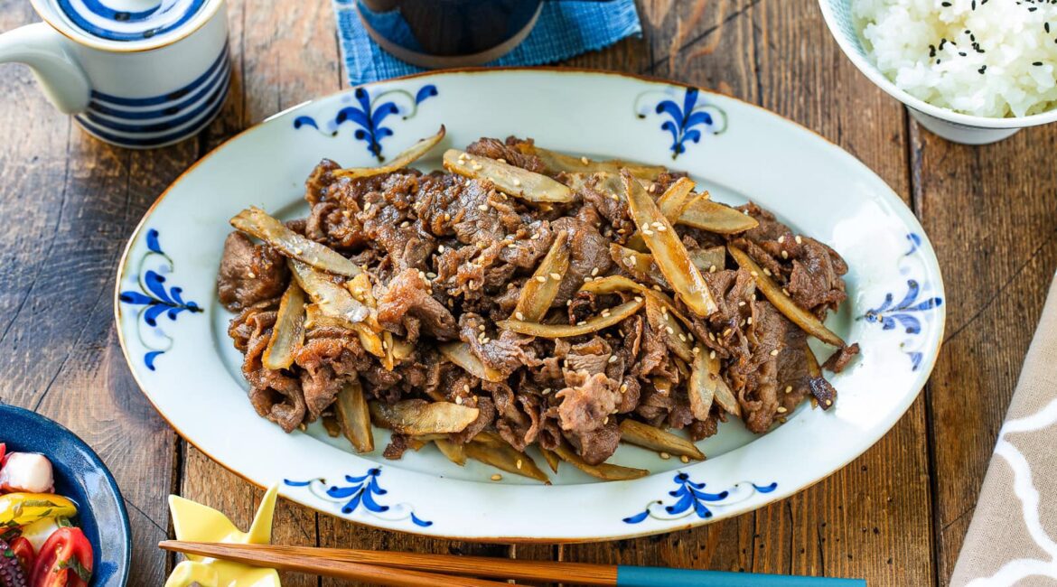 Beef and Gobo Stir Fry • Just One Cookbook