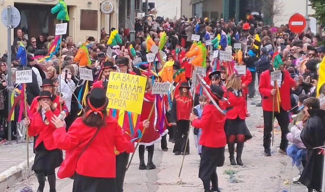 Northern Greece erupts in colour as carnival crowds flood the streets