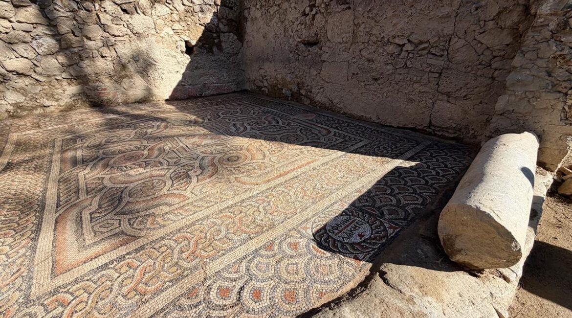 1,500-Year-Old Mosaic with Playful Greek Inscriptions Unearthed in Ancient Greek City of Syedra Greek City Times