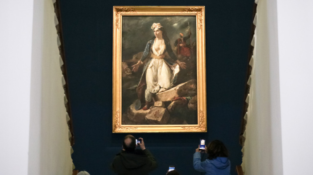 From today the iconic painting of Delacroix “Greece in the ruins of Messolonghi” is on display (Photos)