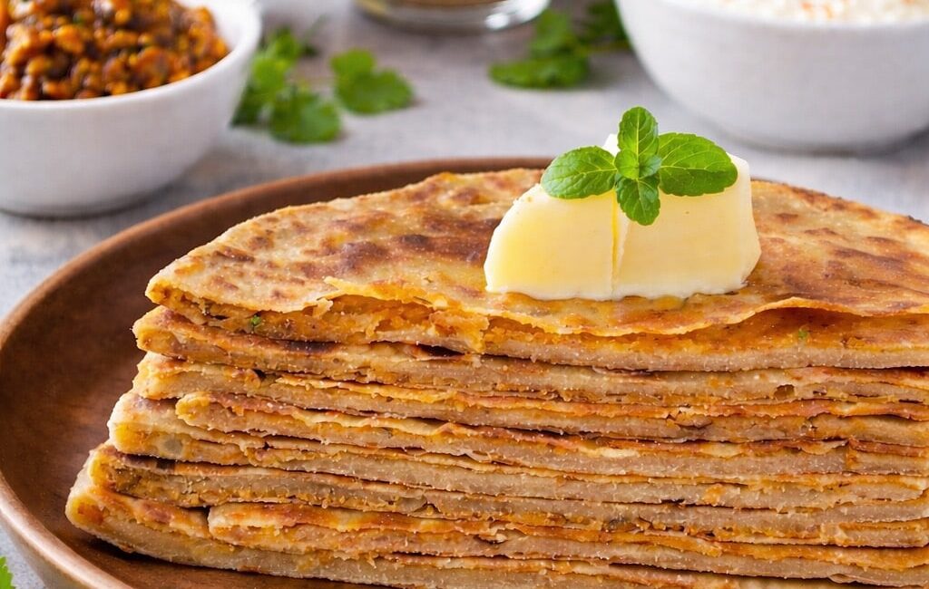 Onion and Besan ka Paratha | Breakfast Recipe